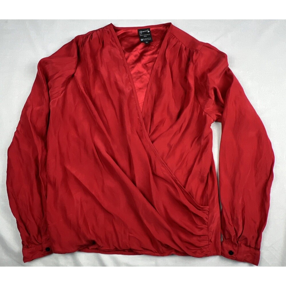 Gemma Barney’s New York Faux-Wrap Surplice Top  XS